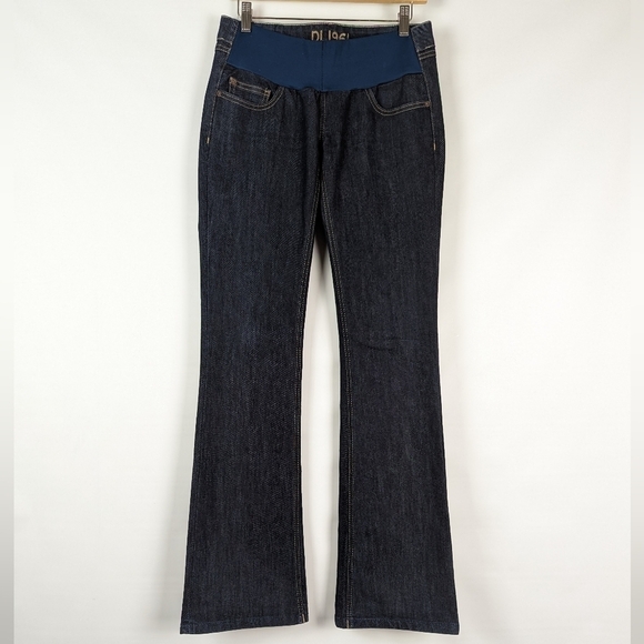 DL1961 Milano Bootcut Maternity Jeans 27 Dark Wash Denim Jean - Picture 16 of 16